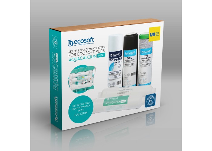 Комплект картриджів Ecosoft P’URE AquaCalcium Mint "6 місяців"